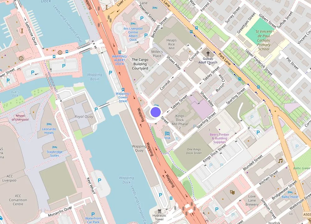 Map: Hampton By Hilton Liverpool City Centre